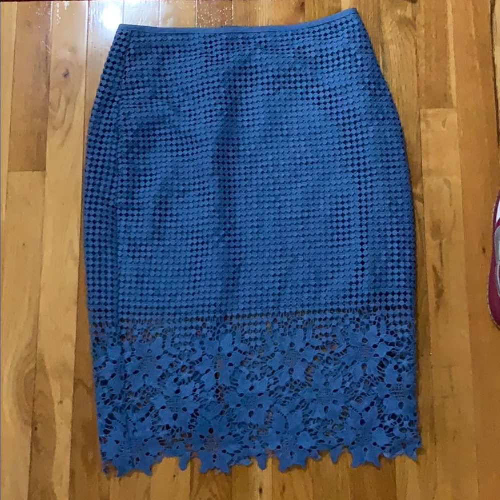 Blue lace/crochet skirt
